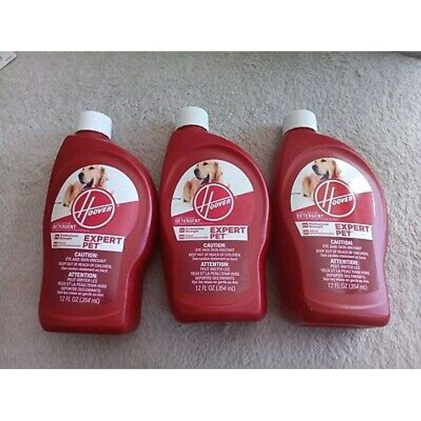 LOT OF 3 Hoover Expert Pet Carpet Cleaner 12oz Professional Strength.