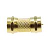 kenable F type screw On Plug to Plug adapter Coupler GOLD