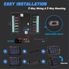 MICTUNING 12 Gang Switch Panel Kit Blue Led Auxiliary Relay System Marine 12/24V
