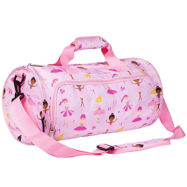 Wildkin Kids Dance Bag for Boys and Girls, Ideal Size for Ballet Class and Dance Recitals, 600 Denier Polyester Dance Duffel Bags Measures 17 x 8.5 x 8.5 Inches (Ballerina)