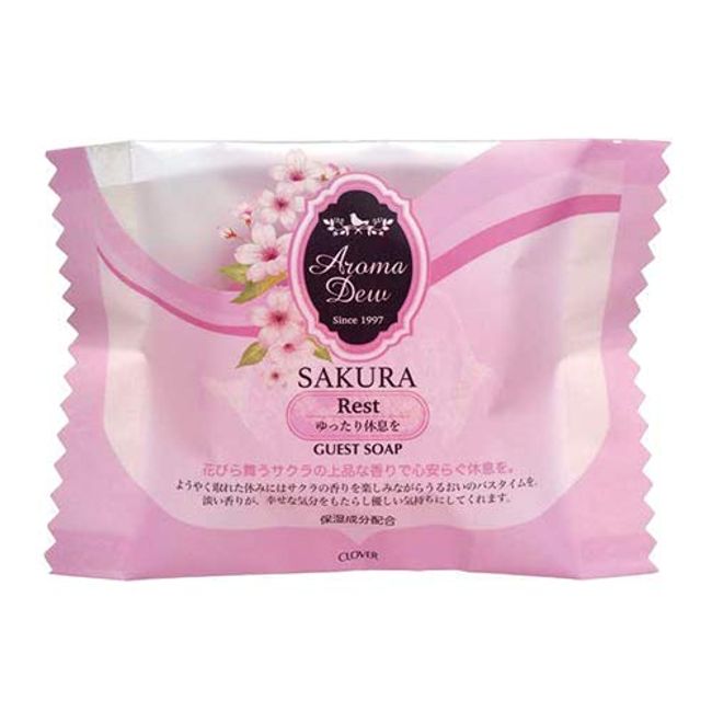 Clover Corporation AromaDuu Glycerin Guest Soap, Sakura, 1.2 oz (35 g) x 12 Pieces