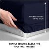 Microfiber Fitted Sheet | Deep Pocket 10 inch (25 cm) Single Fitted Sheet | Elasticated Corner Plain Navy Bedding Shrinkage & Fade Resistant - Bottom Sheet