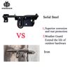 Powerfofo Sliding Bolt Door/Gate Latch,Extremely Thick Material,with Padlock Hole… (1 Pack)