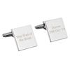 Custom Personalised Laser Engraved Square Any Role Cufflinks. Wedding Accessories For Him.