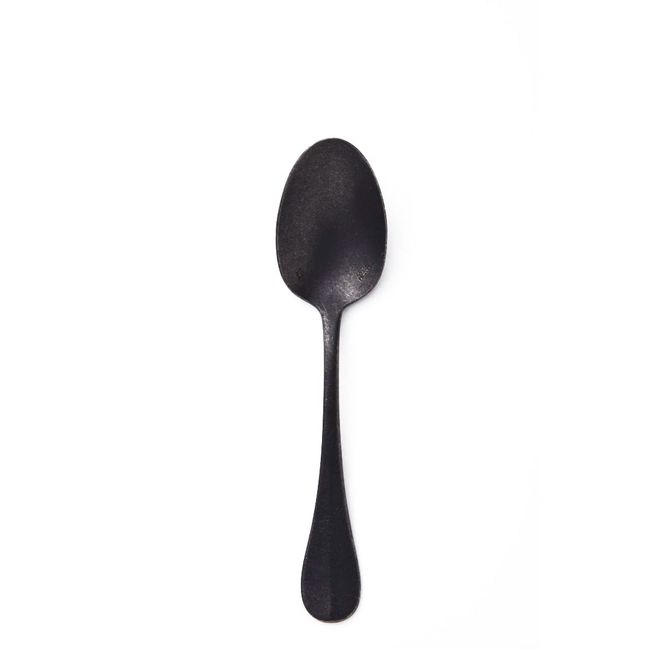 Black Vintage Inox Baguette Classic Standard Spoon, Made in Japan, Black VINTAGEINOX Cafe Restaurant Stainless Steel, Aging, Unbreakable, Dishwasher Safe