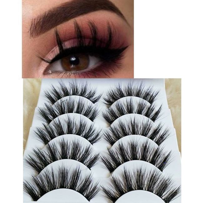 NEW 5 PAIRS Mink Eyelashes 3D WSP Eyelash Extension Makeup | USA Seller