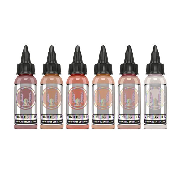 Viking Ink - Kit 6 Skin 1oz (30 ml) 6 Units - Tattoo Ink