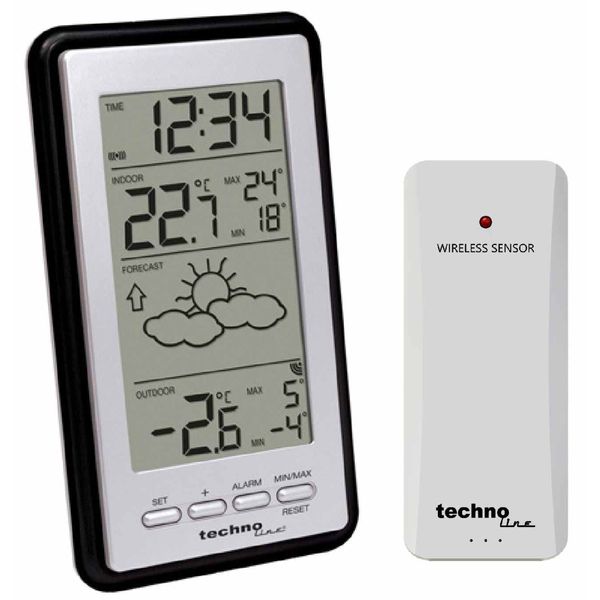 Technoline WS-9130- Digital Weather Station with Radio Controlled Clock timing signal from Frankfurt Germany ( German Model )