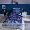 Katsy Style Gamer Level Up Duvet Cover Set - Single Size, Vibrant Gaming Print, Polycotton Blend, 144 Thread Count, Includes Pillowcase