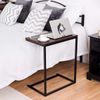 ReunionG Sofa Side End Table, End Stand Desk Coffee Tray Side Table, C Shaped Table Laptop Holder, Over Bed Table (Walnut)