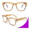 Square Blue Light Blocking Glasses Anti Glare Computer Brown Frame Eyeglasses