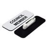 Council Member 1 x 3" Name Tag/Badge, White, (3 Pack)