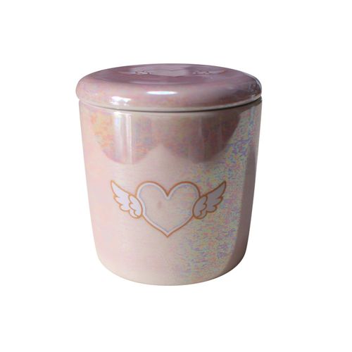 Pet Urn Silicone 2 Size Angel Heart Pearl Color Urn for Divine Urn Hand Public Memorial (Pink)