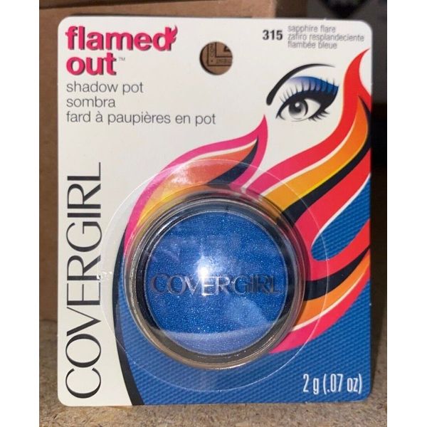 COVERGIRL Flamed Out Blue Shadow Pot, 315 Sapphire Flare ** 3 PACK ***