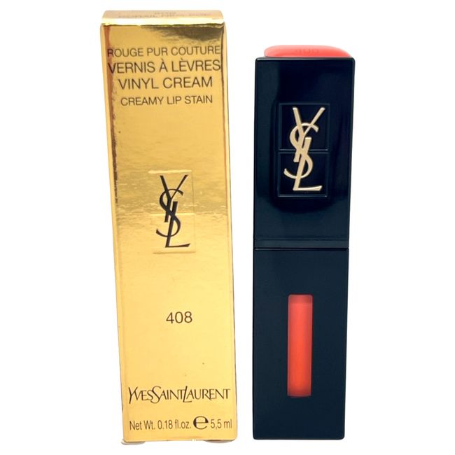 YSL Yves Saint Laurent Vinyl Cream Creamy Lip Stain * 408 CORAIL NEO POP  *