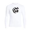 eBodyboarding Launch Out Logo LS Rashguard-WH/BK-2XL White/Black