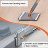 Feeloco Wall & Baseboard Cleaner Tool with 360°Rotating Mop Head, 180°Folding Design for Effortless Baseboards/Ceilings/Wall Cleaning - Adjustable Long Handle Multi-Surface Scrubber & Duster