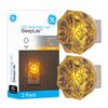 GE SleepLite Jewel LED Night Light, Plug-in, Always on, Amber, UL-Certified, Energy Efficient, Ideal Nightlight for Bedroom, Bathroom, Nursery, Hallway, Kitchen, 11286, 2 Pack