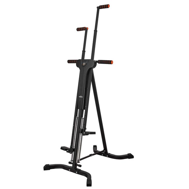 Vertical Climber Exercise Machine for Home Gym with 4 Metal Guide Rails Folding Exercise Climber Cardio Workout Machine 5-Level Resistance Stair Stepper Newer Version,Easy to Assemble