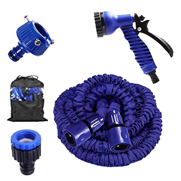 Expandable Hose, 59.1 ft (15 m), 7 Patterns of Sprinkling, Storage Case Included, Sprinkling, Gardening, Gardening, Gardening, Car Washing, Cleaning