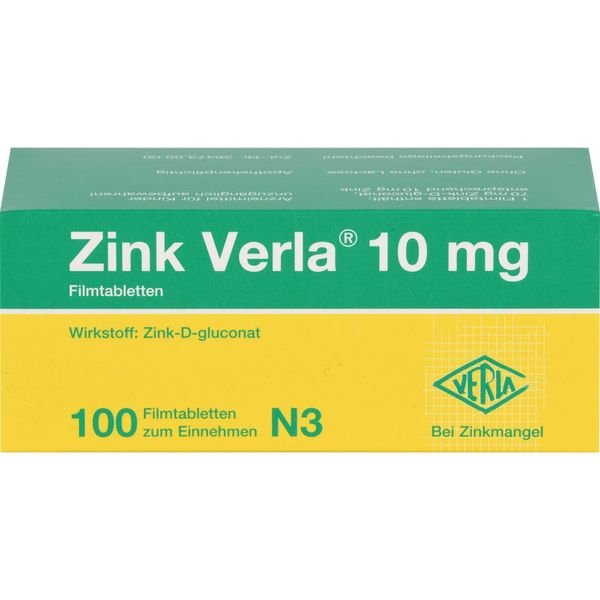 Zinc Verla 10 mg Film-Coated Tablets Pack of 100