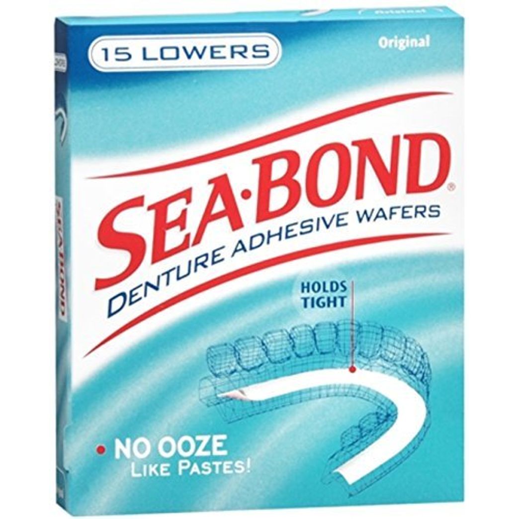 Sea Bond Denture Adhesive Wafers, Uppers, Original - 15 uppers