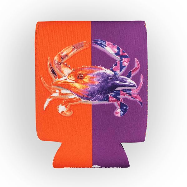 Baltimore Birds Crab (Orange & Purple) / Can Cooler - 1 / Purple