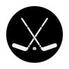Hockey Puck and Sticks Black PopSockets Swappable PopGrip