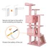 53" Cat Tree Activity Tower Pet  with Scratching Posts  Ladders Indoor Pink