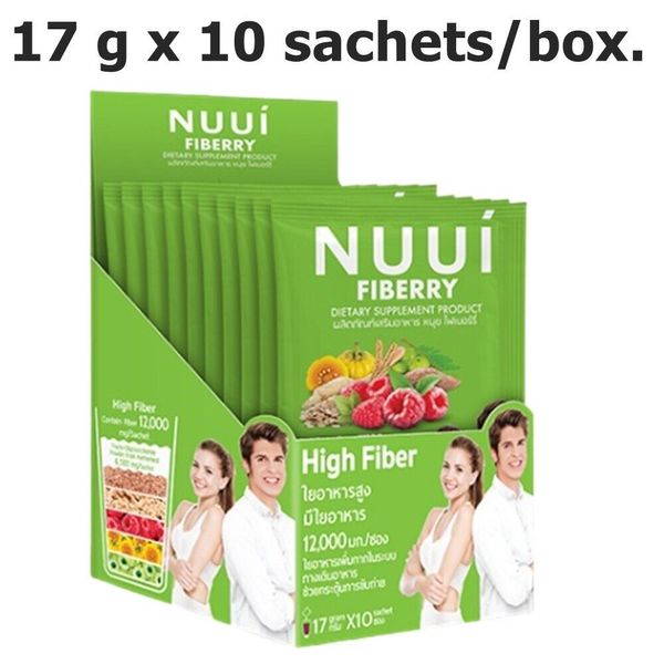 NUUI FIBERRY CLASSIC Supplement Dietary Detox Good Health 10 sachets x 1 box.