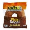 Udis Gluten Free Plain Bagel, 3.5 Ounce - 24 per case.
