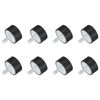 uxcell M8 Thread Rubber Mount Vibration Isolator Studded Cylindrical Shock Absorber 40x20mm 8pcs