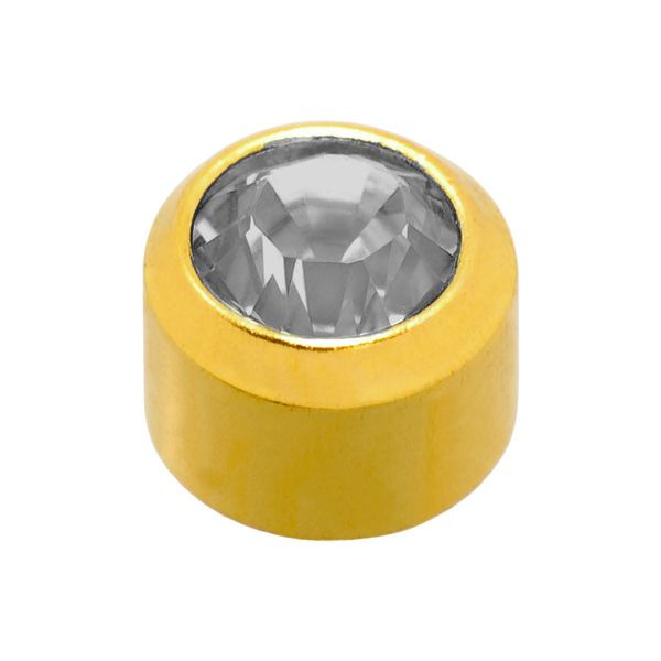 Caflon Blu Gold Plated Large April Birthstone Studs, 0.07 kg
