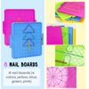 Oopsu 8 Pack Plastic Mathematical Manipulative Material Array Block Geo Board with 80 Latex Bands for Kids(4 Colors)
