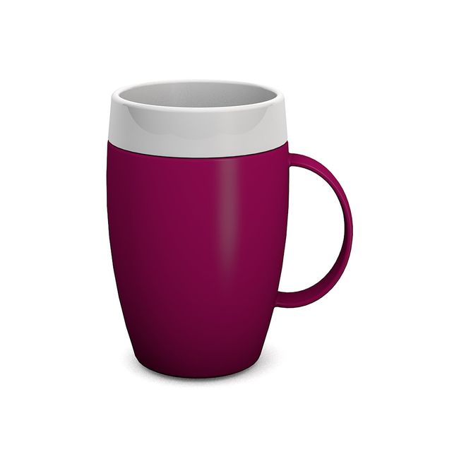 Ornamin Mug with Internal Cone 140 ml Blackberry (model 905) | drinking aid, coffee cup, thermo mug, cup for elderly