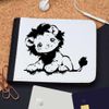 Azeeda 'Cute Sketchy Lion ' Wallet (WL00029476)