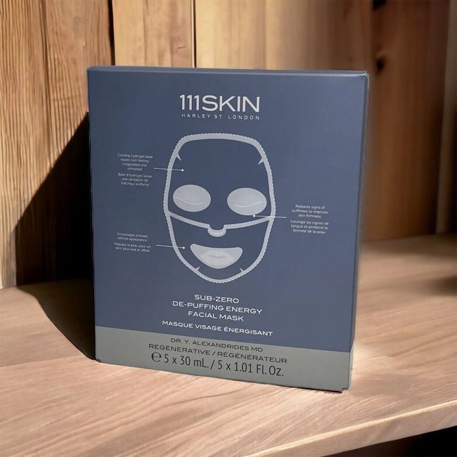 111 Skin Harley St London Sub-Zero De-Puffing Energy Facial Mask 5 x 1.01oz