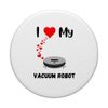 Robot Vacuum cleaner funny robot doing housework heart PopSockets Swappable PopGrip