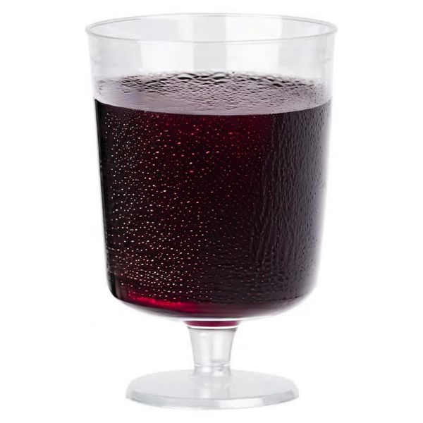AIOS One-Piece Recyclable Plastic Wine Glasses. Capacity 230ml. (36)
