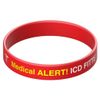 ICD Fitted Silicone Wristband (Red, Medium 7.1 inch (180mm))