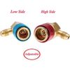 2PCS AC A/C Freon Manifold Gauge Conversion Kit High Low Quick Connector Adapter