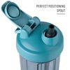 Stay-In-Bottle 再利用可能なシリコンストロー BlenderBottle シェーカーボトル用 ブラックとブルー (2パック)