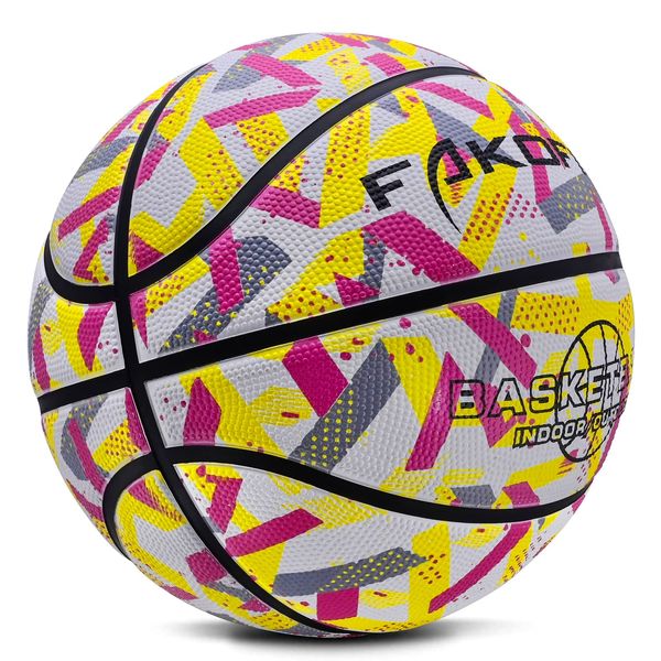 FAKOFIS Kids Basketball Size 3(22"),Youth Basketballs Size 5(27.5") for Play Games Indoor Backyard,Outdoor Park,Beach & Pool