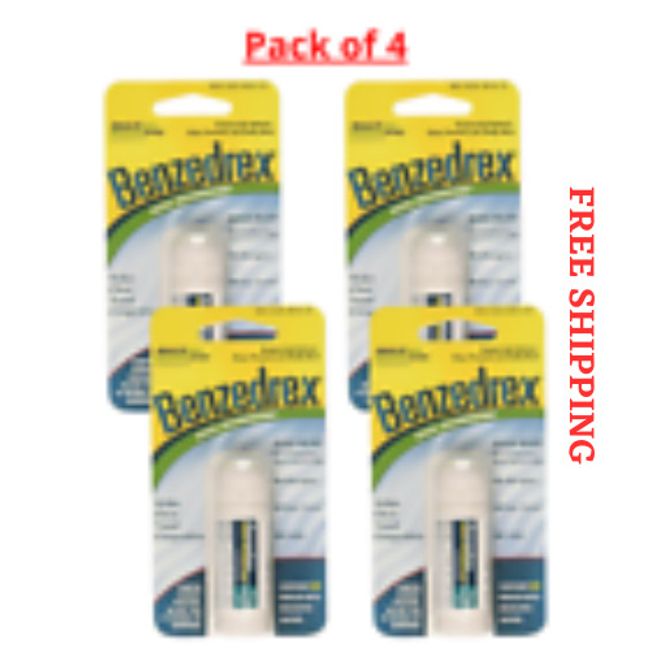 (4 pack)Benzedrex Inhaler Nasal Decongestant- 07/24