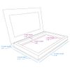 Z Palette Extra Large Deep Black Empty Magnetic Makeup Palette with Clear Window
