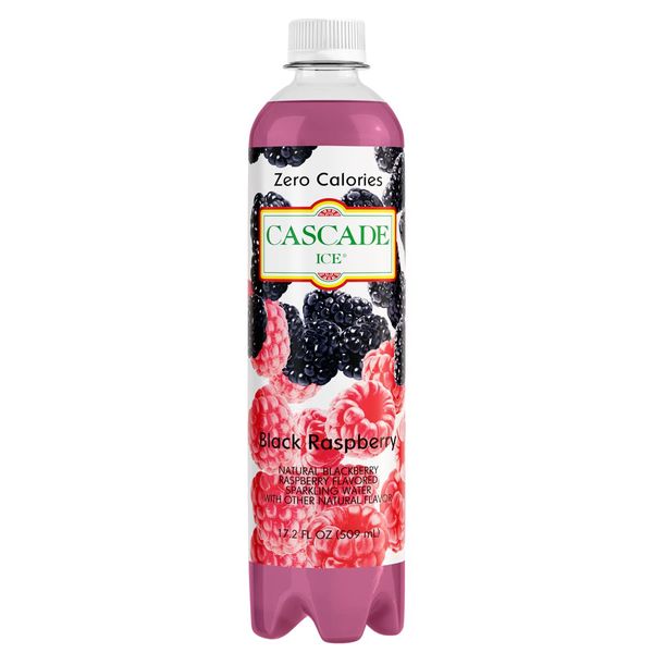 Cascade Ice Sparkling Water, Black Raspberry, 17.2 Ounce (Pack of 12)