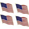 MilitaryBest US Flag - Right Lapel Pin 4 Pack