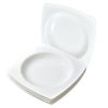 Elegant Square Salad Plate Set for 6 - Microwave Safe Ceramic Tableware