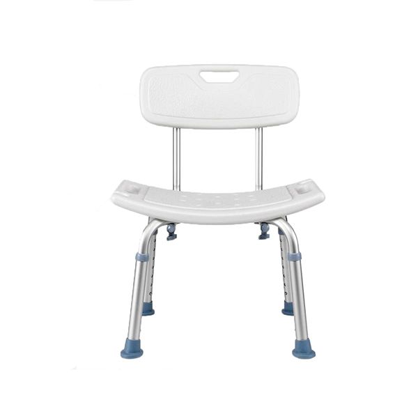 Shower Chair, Chair, Adjustable 6 Levels, Lightweight, Durable, Bath Chair with Backrest, Removable, Handrail, Shower Clip and Anti-Slip Mat, Aluminum Alloy Frame, Assistance, Fall Prevention, Bench, Stand Up Aid, Bath Supplies (Handrails)