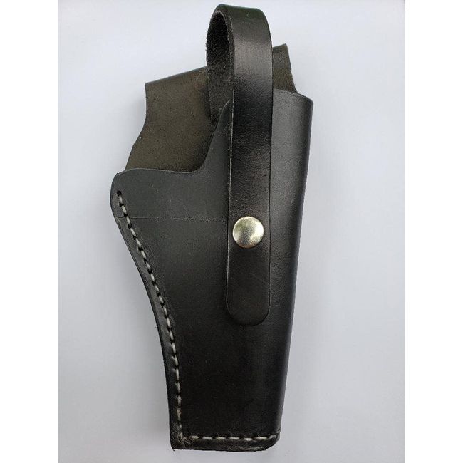 Western Gun Holster #59 - Black - Smooth Leather - for 1911 Colt, Springfield, Kimber, TISAS, and Others